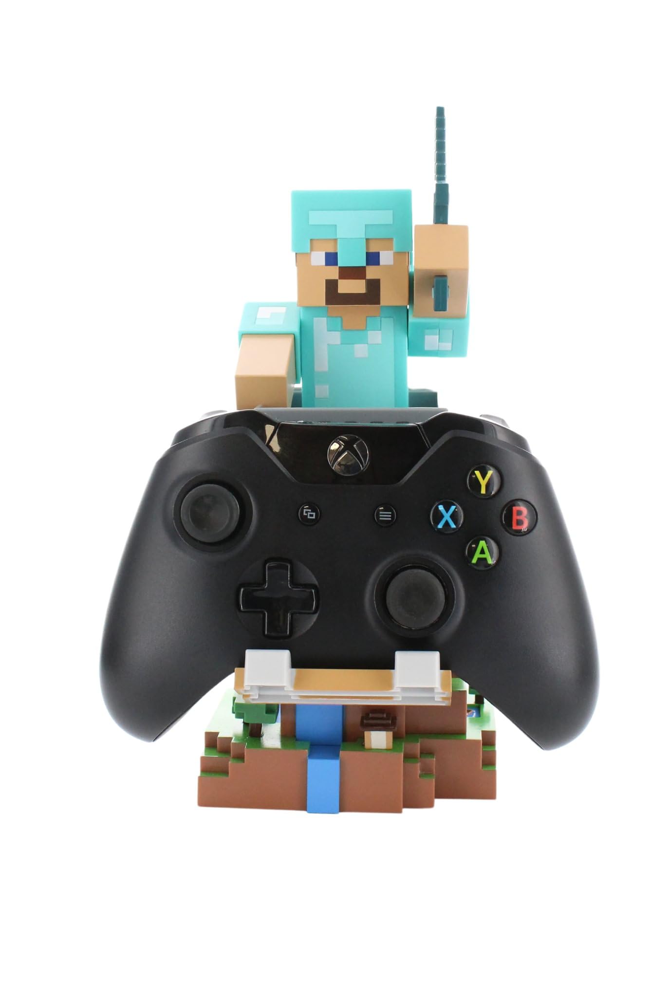Cableguys Minecraft Steve in Diamond Armour Controller Halter & Handy Ständer - Gaming Zubehör für Schreibtisch-Setup, Ständer Kompatibel mit Xbox-, PlayStation- & den meisten Standard-Controllern