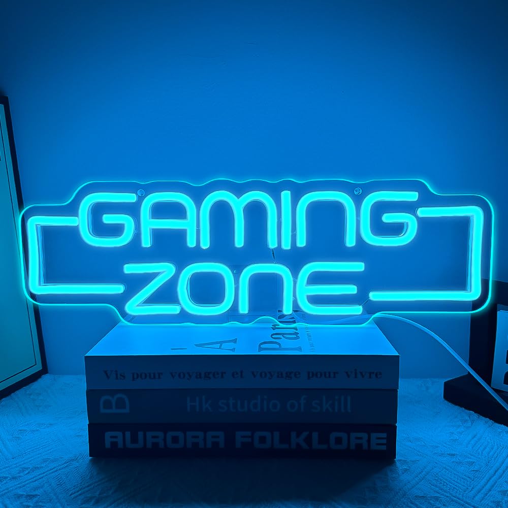Gaming-Zone Neonschild, Spielplatz für Jugendliche, Neonschild, Dekoration für Spielzimmer, LED, Neon, Spiel, Geschenk für Jungen und Kinder
