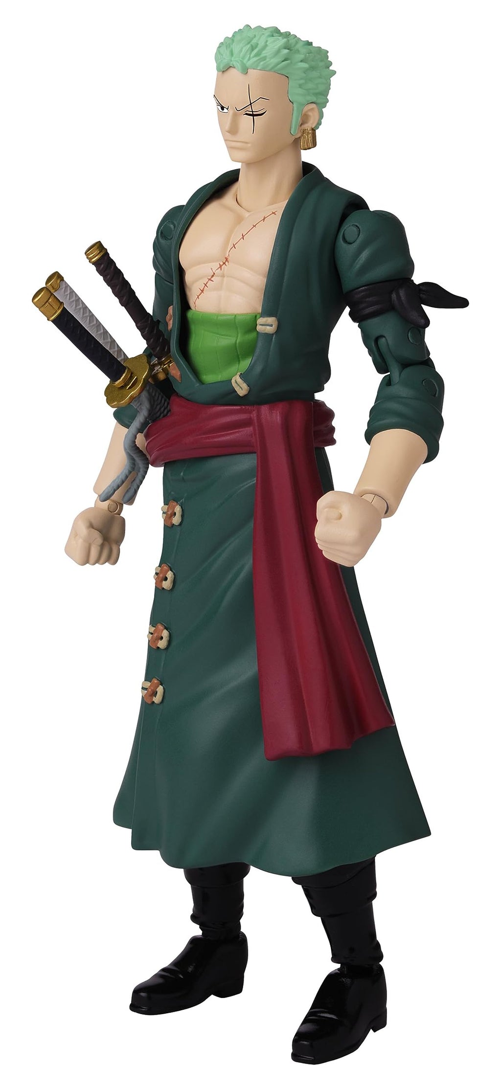 BANDAI – Anime Heroes – One Piece Figur – Lorenor Zorro 17 cm Three Sword Style – Offizielle Lizenz One Piece – Bewegliche Manga Figur Zorro 3 Schwerter – Spielzeug für Kinder ab 4 Jahren – 37052