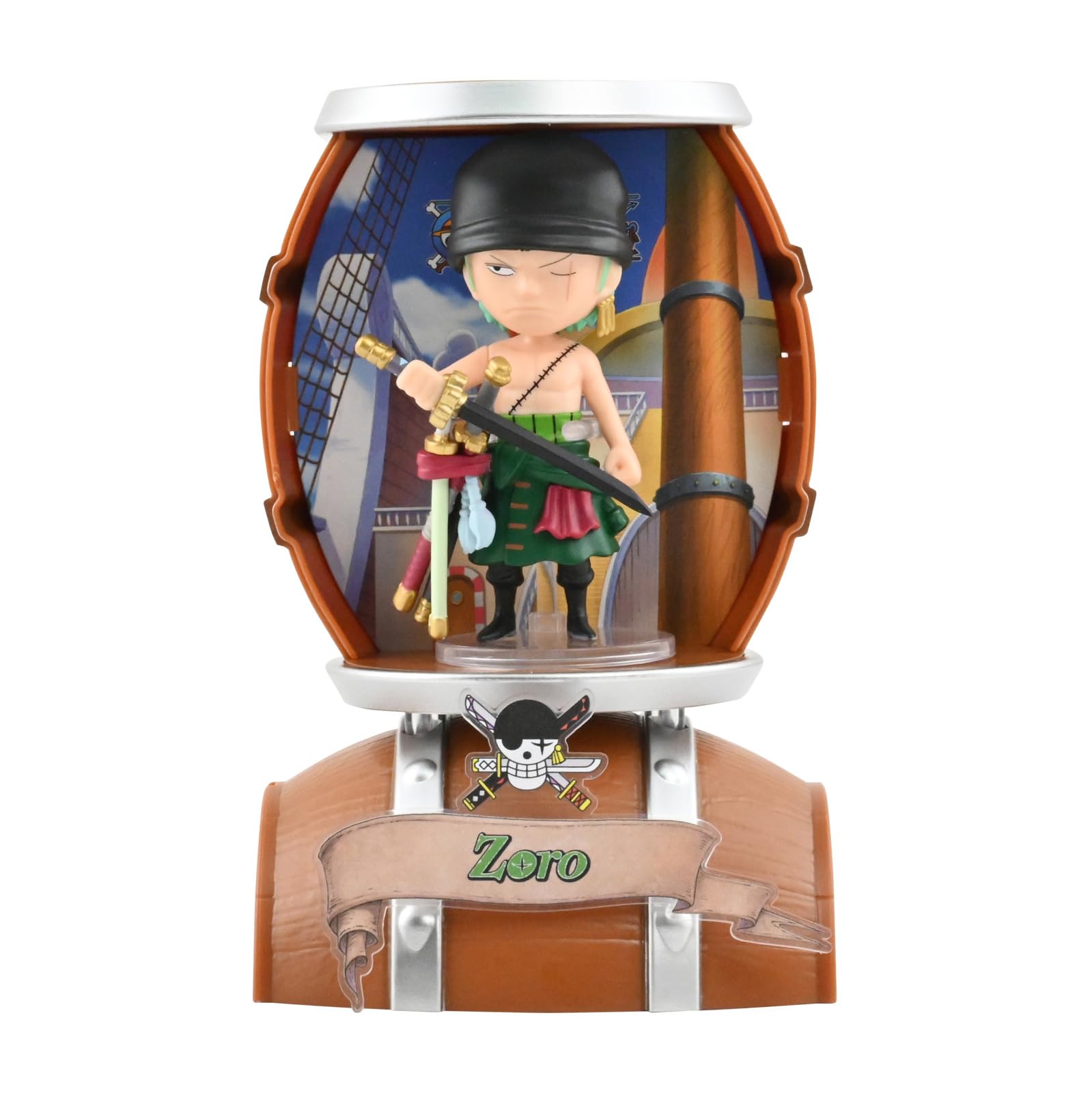 Yume 15329 - One Piece Barrel Capsule, 1 von 6 Mini Figuren mit Fass, Sammelfigur mit Display-Stand, Anime Merch für Fans der Serie