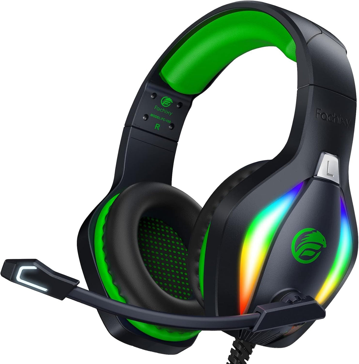 Fachixy Wireless Gaming Headset mit Mikrofon für PS5, PS4, PC, Mac, Switch