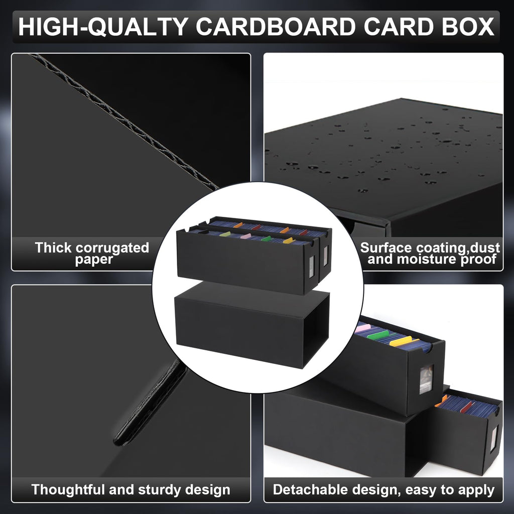AOBOPLE Karten Box für 12000+ Trading Card,Sammelkarten-Aufbewahrungsbox mit 48 Kartenteiler,Etiketten Klebeband und Schubladen,Sammelkarten Box Trading Card Box für TCG,MTG,PTCG,Sports Karten