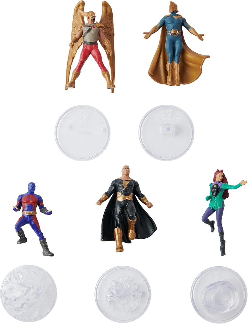 DC Comics, Black Adam Justice Society Set 5er-Pack, 5,1 cm Actionfiguren mit Ständer, Black Adam Movie Collectible Kids Toys, ab 3 Jahren
