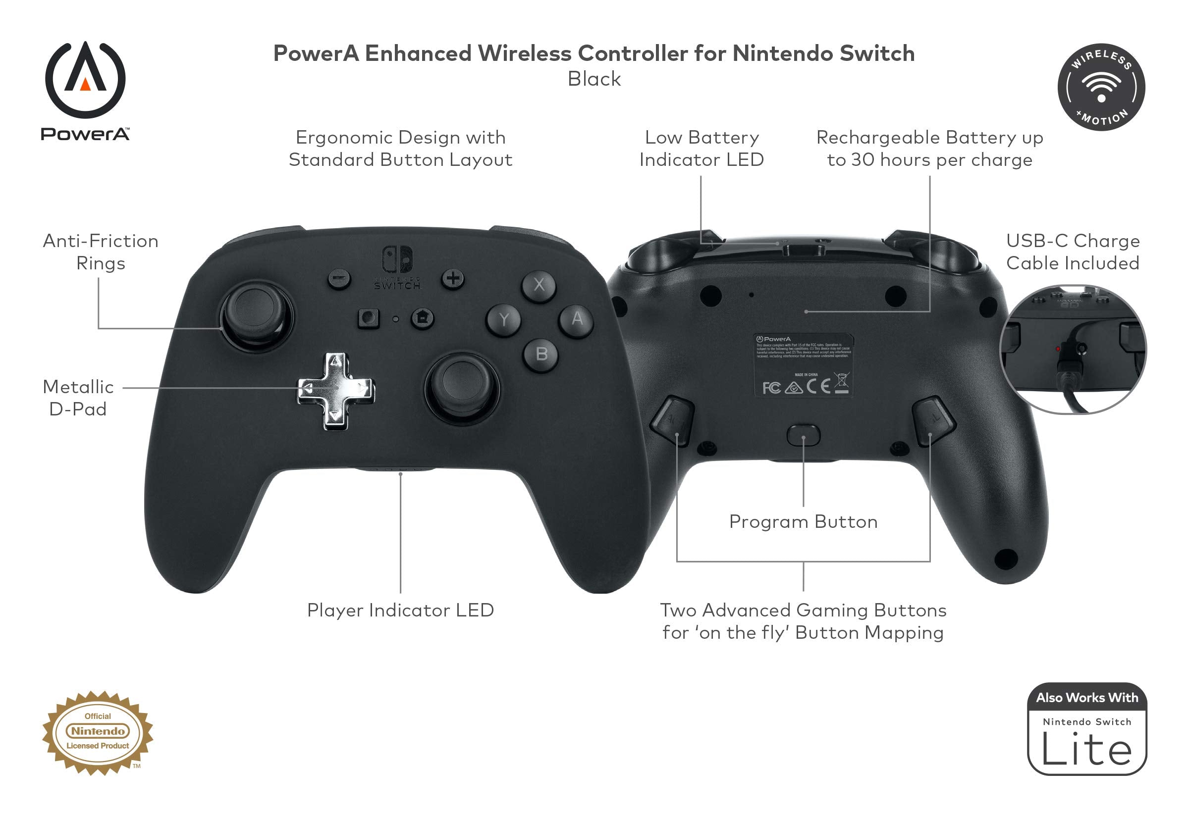 PowerA Enhanced Wireless Controller for Nintendo Switch - Peely, Fortnite, Nintendo Switch - OLED Model, Nintendo Switch Lite, Gamepad, Game Controller, Bluetooth Controller, Officially Licensed