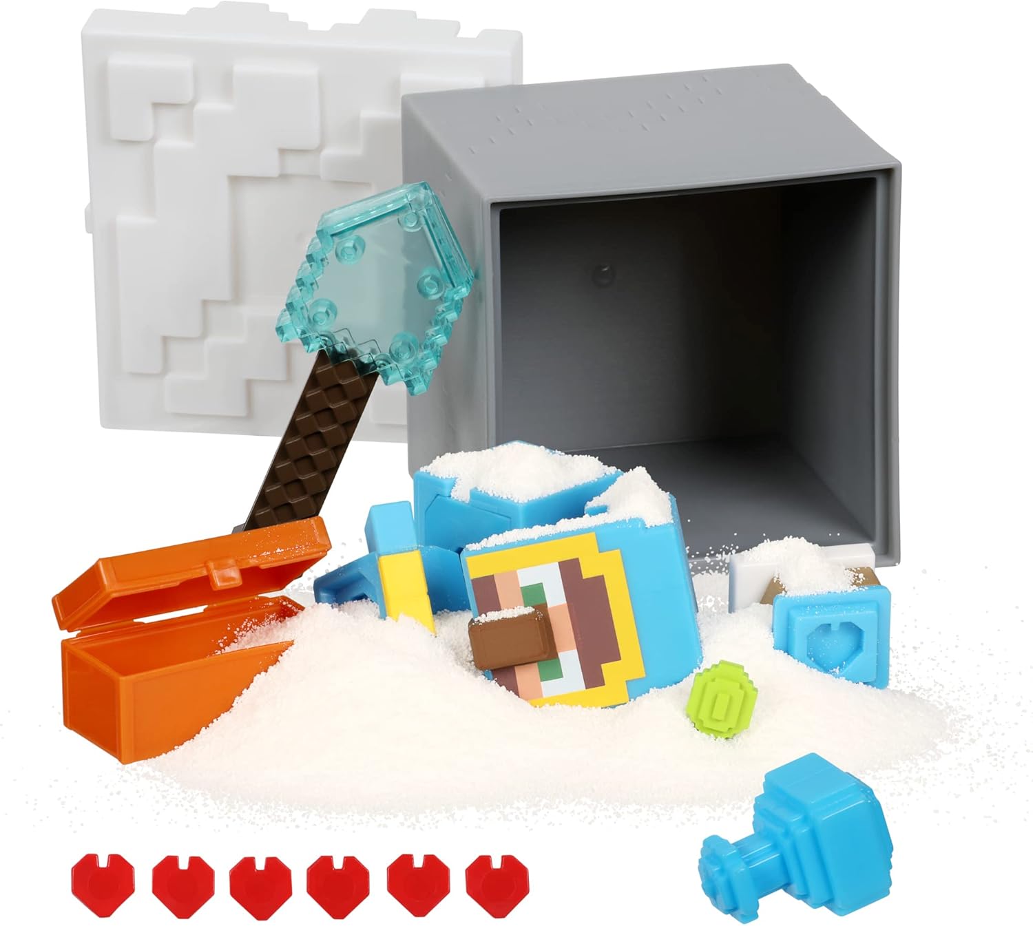 Treasure X 41675 Caves & Cliffs.Overworld Minecraft, Entdecken Sie 10 Levels of Adventure & 12 Mine & Craft Charaktere zum Sammeln!Werden Sie den echten Gold getauchten Schatz Finden, Mehrfarbig