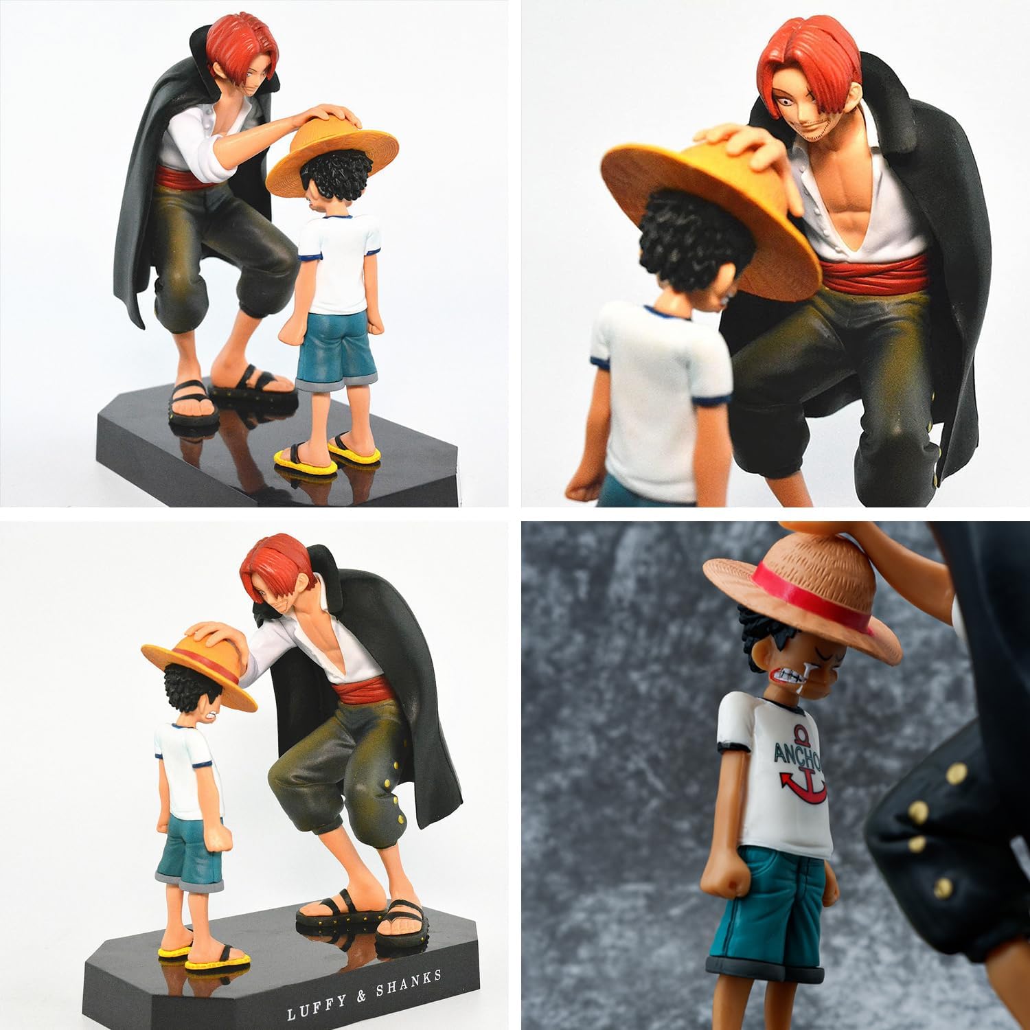 Powmag One-Pie-ce Lu-ffy und Shan-KERS Figuren, 18cm PVC Charakter Modell Actionfigur Collectibles Ornamente Statue Desktop Dekoration