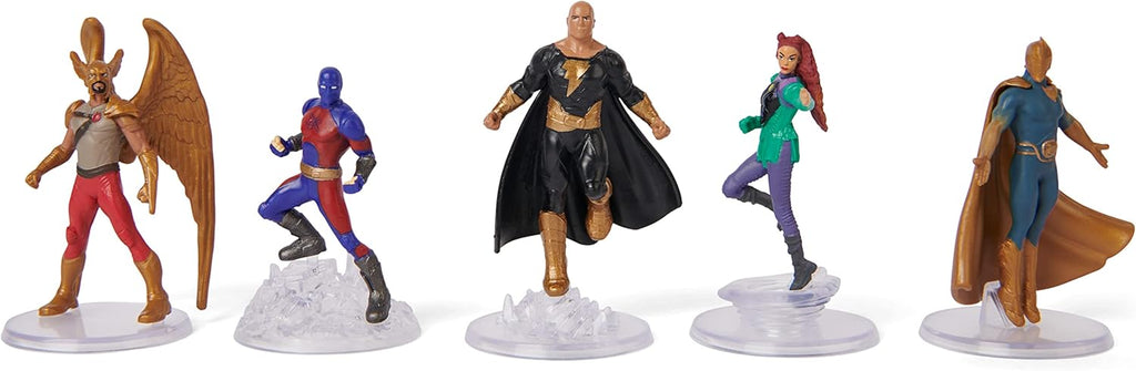 DC Comics, Black Adam Justice Society Set 5er-Pack, 5,1 cm Actionfiguren mit Ständer, Black Adam Movie Collectible Kids Toys, ab 3 Jahren