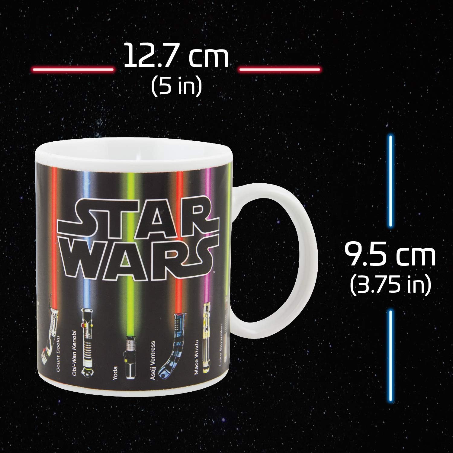 Paladone Star Wars Lichtschwert Farbwechsel Becher 290ml, mehrfarbig, PP3699SW