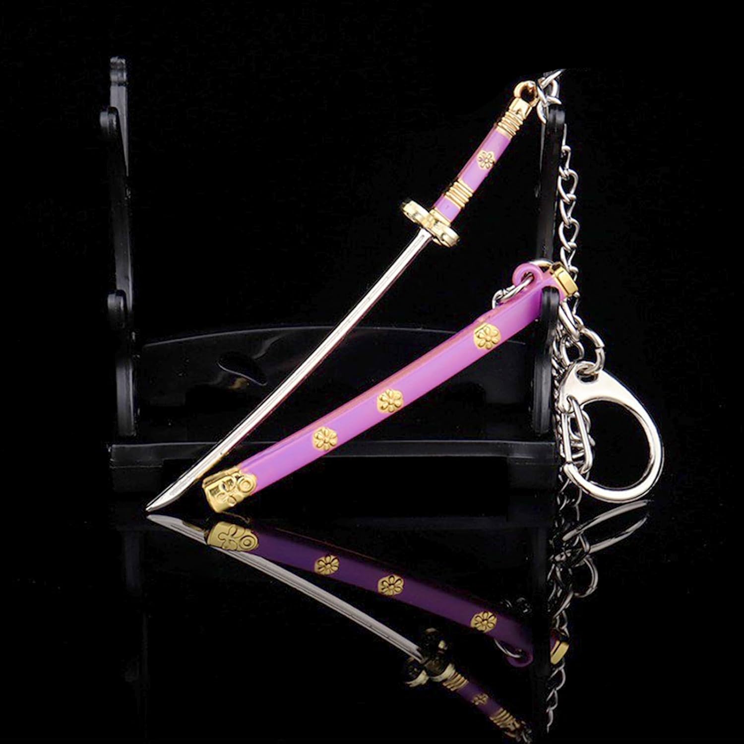 Anime Schlüsselanhänger Set – 3 Mini-Katana (9 cm) Legendäre Samurai-Schwerter – Wado Ichimonji, Sandai Kitetsu, Enma – Anime Merch – Geschenk & Deko