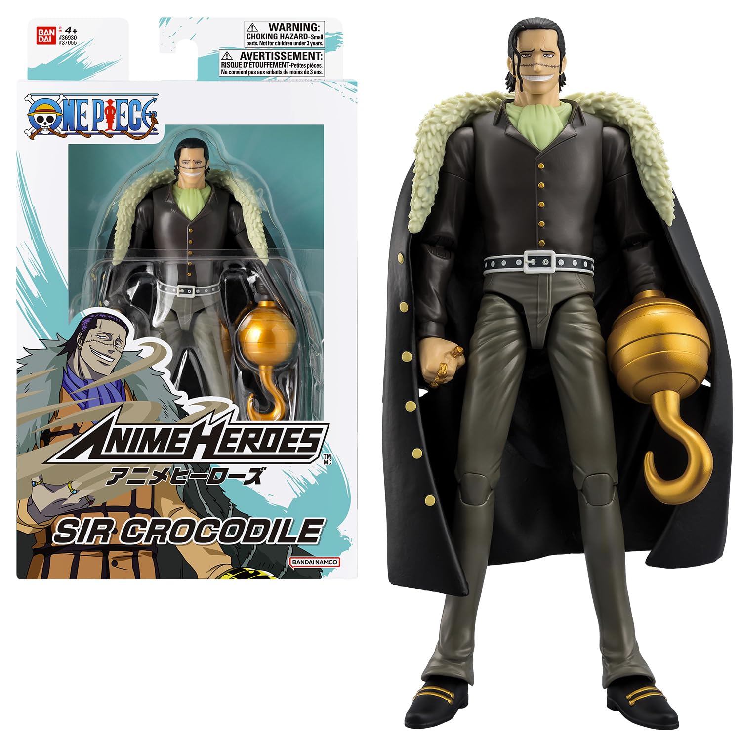 BANDAI – Anime Heroes – One Piece Figur – Lorenor Zorro 17 cm Three Sword Style – Offizielle Lizenz One Piece – Bewegliche Manga Figur Zorro 3 Schwerter – Spielzeug für Kinder ab 4 Jahren – 37052