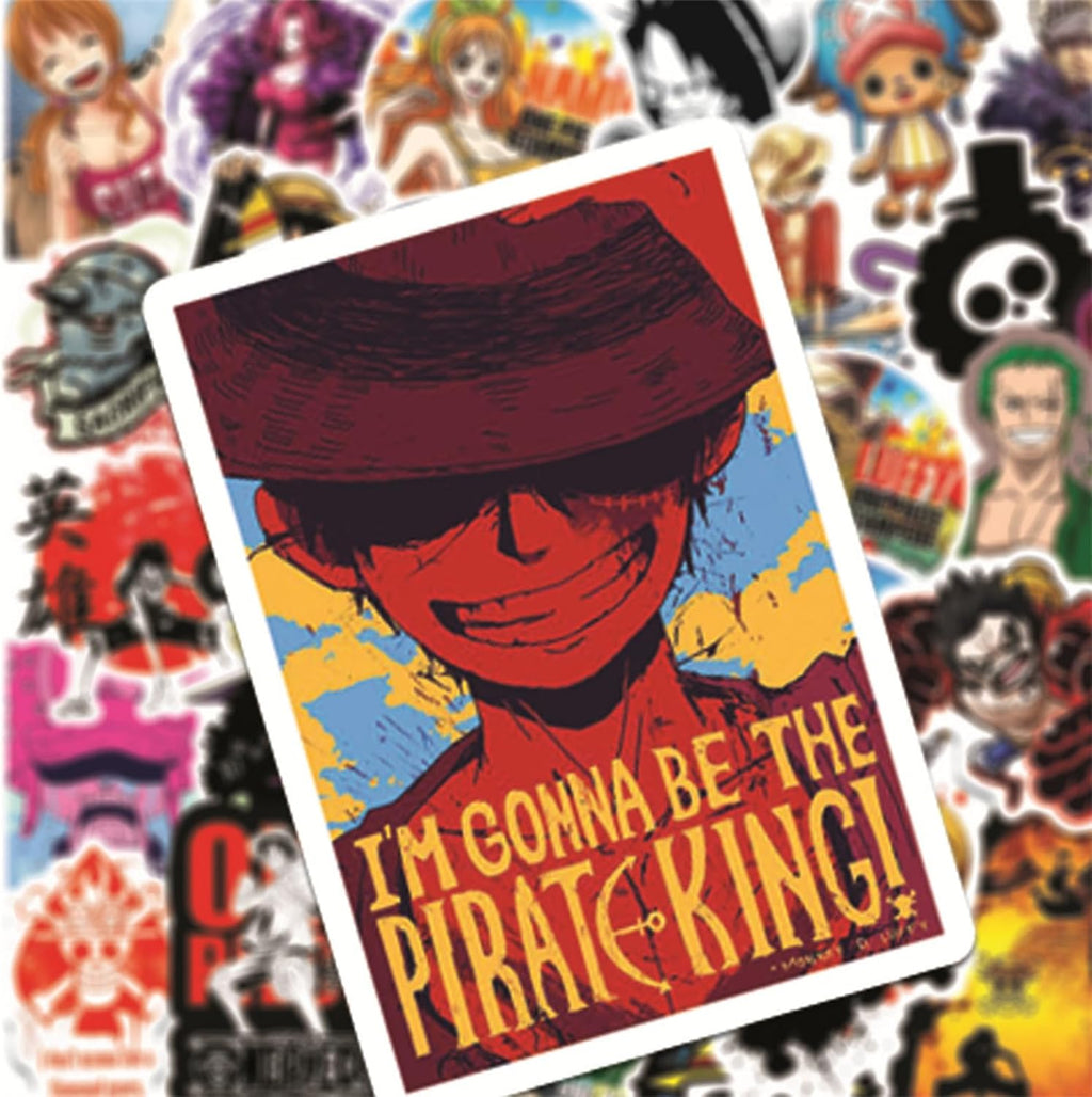 One Piece Aufkleber, One Piece Sticker, 100 Pcs Wasserdicht Sticker Ubephant Style Decals Computer Skateboard Gepäck Aufkleber Geschenke für Kinder