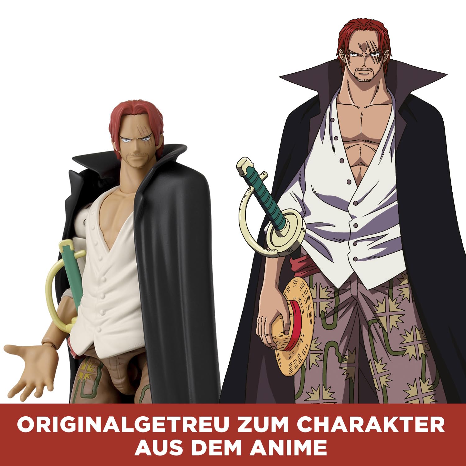 BANDAI – Anime Heroes – One Piece Figur – Lorenor Zorro 17 cm Three Sword Style – Offizielle Lizenz One Piece – Bewegliche Manga Figur Zorro 3 Schwerter – Spielzeug für Kinder ab 4 Jahren – 37052