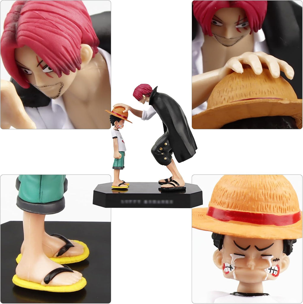 Powmag One-Pie-ce Lu-ffy und Shan-KERS Figuren, 18cm PVC Charakter Modell Actionfigur Collectibles Ornamente Statue Desktop Dekoration