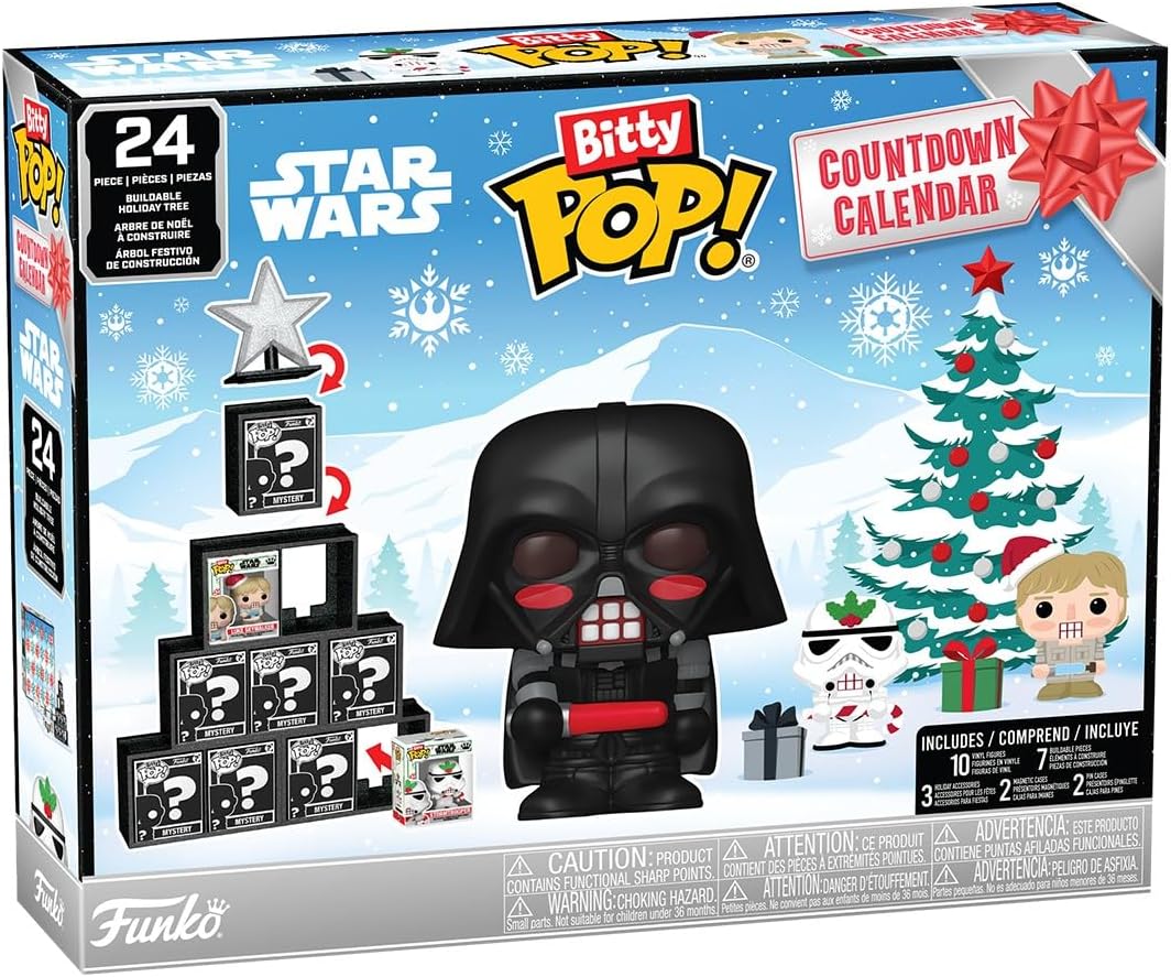 Funko Bitty POP! Countdown Calendar: Star Wars - Adventskalender - 24 Tage voller Überraschungen - Sammelbar Vinyl Mini Figures - Mystery-Box - Geschenkidee - Weihnachts-Countdown