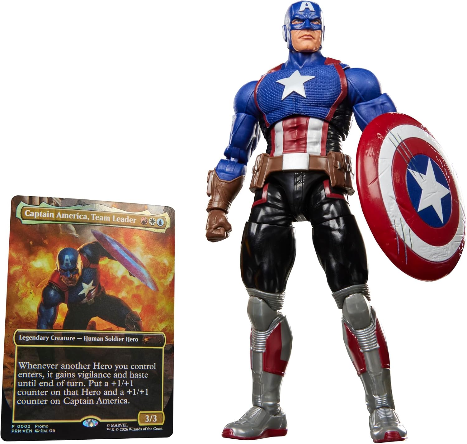 Marvel Legends Series Marvel Super Heroes Magic: The Gathering Captain America (Avengers: Twilight), Action-Figur (15 cm) Plus Exklusive Foil-Sammelkarte für das Trading Card Spiel
