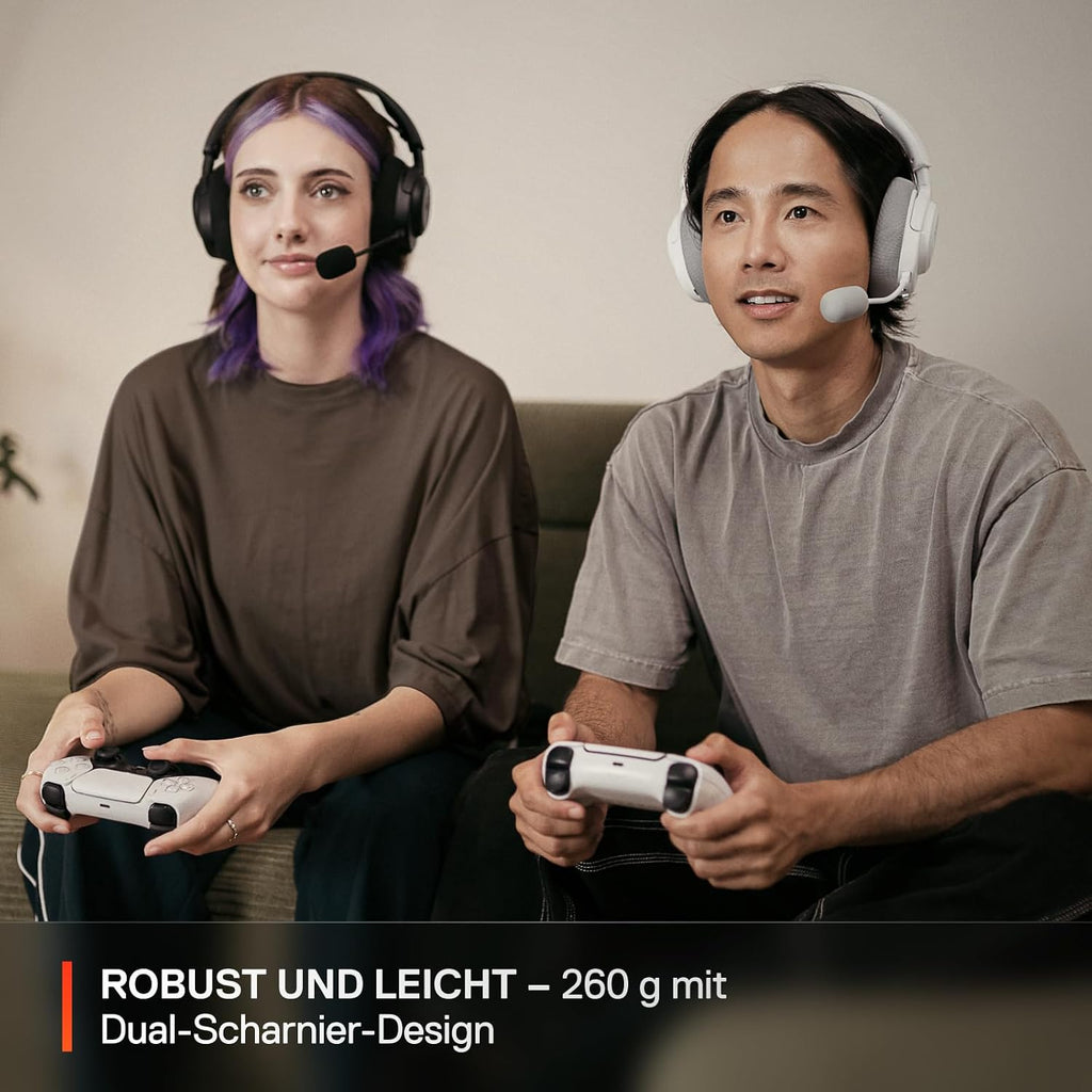 SteelSeries Arctis Nova 3P Wireless - PS5 Headset & PC Gaming Headset – App-Steuerung – 40 Std. Akku – Neodym-Magnet-Treiber – 2,4 GHz/Bluetooth – Abnehmbares Mikrofon – Für PS5, PC, Switch - Schwarz