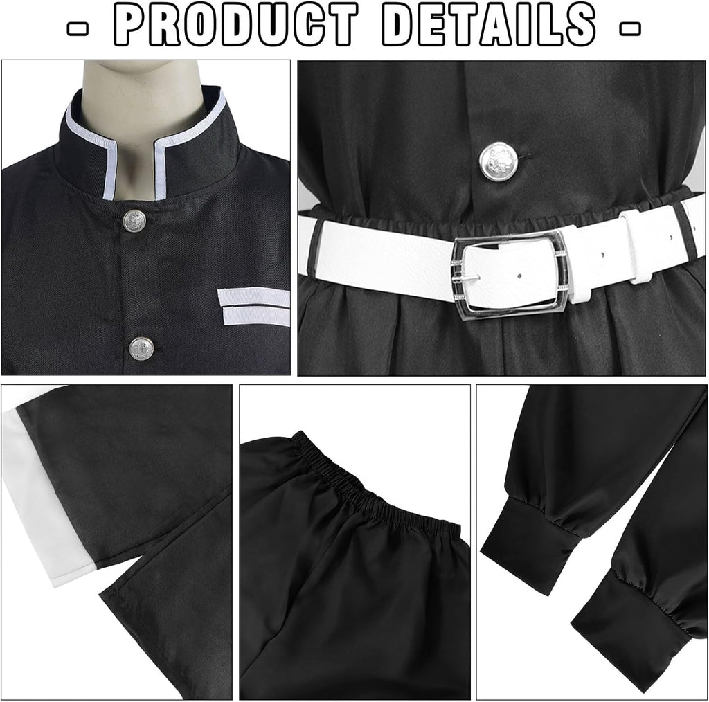 Bocguy Anime Cosplay, Giyuu/Shinobu/Mitsuri/Muichirou/Tanjiro/Nezuko/Zenitsu Anime Kostüm Erwachsene, Animecharakter Kimono Uniform für Karneval Halloween Cosplayparty AnimeConventions