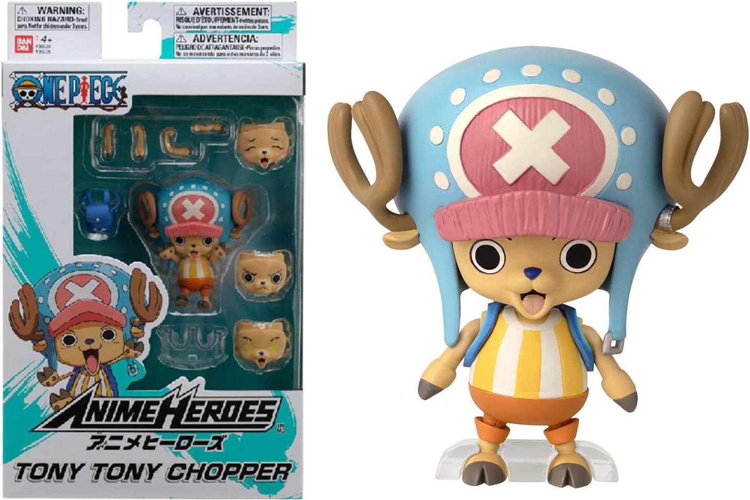BANDAI – Anime Heroes – One Piece Figur – Lorenor Zorro 17 cm Three Sword Style – Offizielle Lizenz One Piece – Bewegliche Manga Figur Zorro 3 Schwerter – Spielzeug für Kinder ab 4 Jahren – 37052