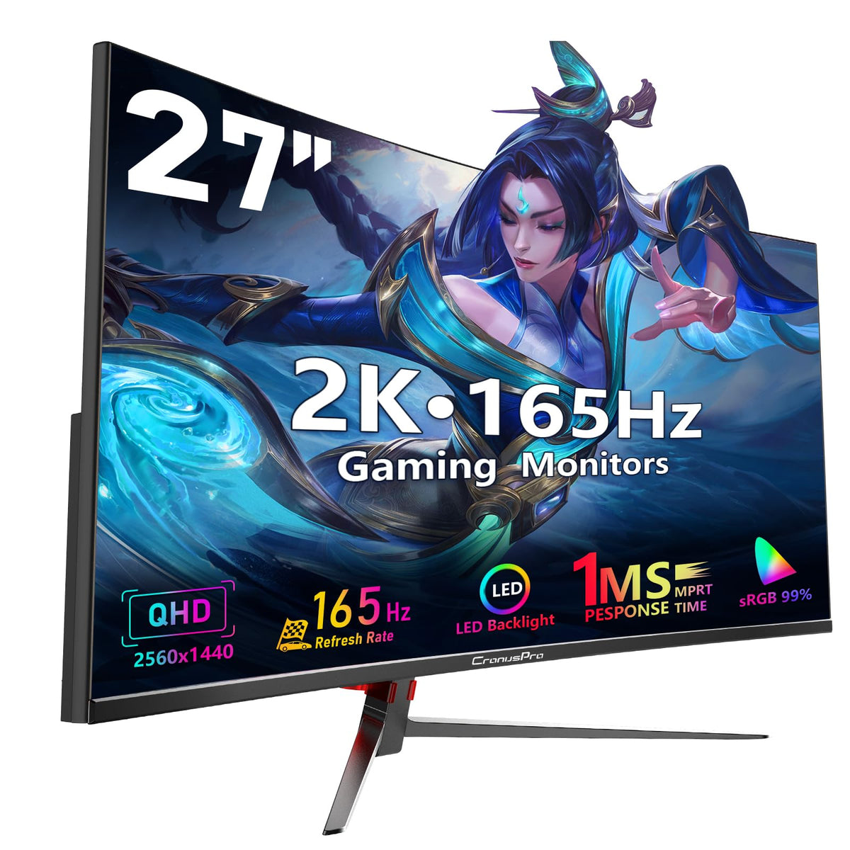 34 Zoll Ultrawide Curved Gaming Monitor, 165Hz, 1ms MPRT, UWQHD