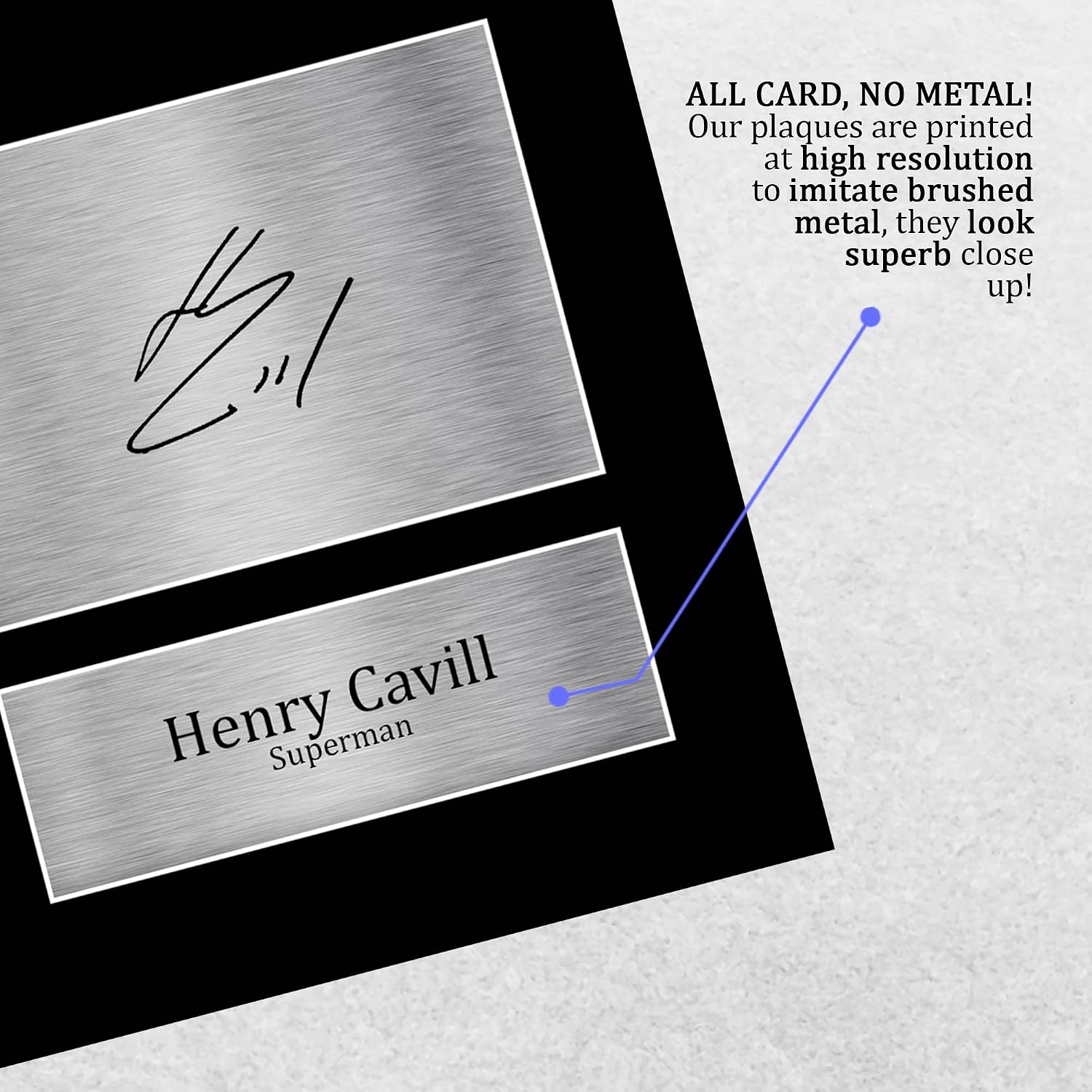 HWC Trading A4 Henry Cavill DCEU Superman Geschenke Geducktes Signiertes Autogramm Foto für Fans von Film Memorabilien - A4 Wanddekoration