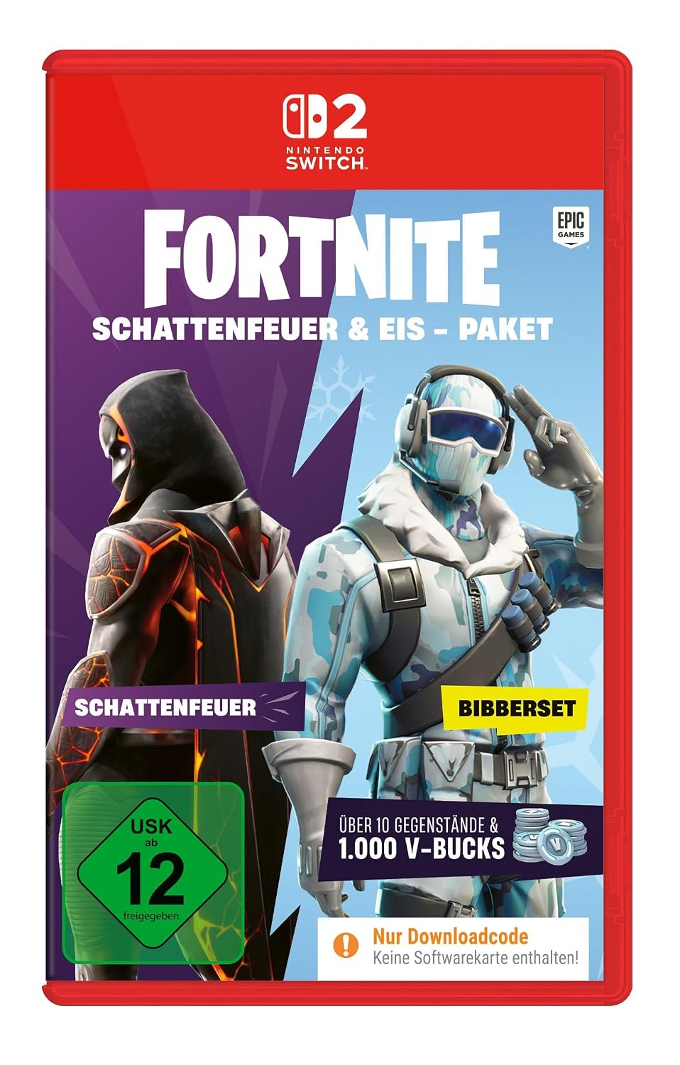 Fortnite Schattenfeuer & Eis -Paket (Download-Code in der Box) - Switch 2