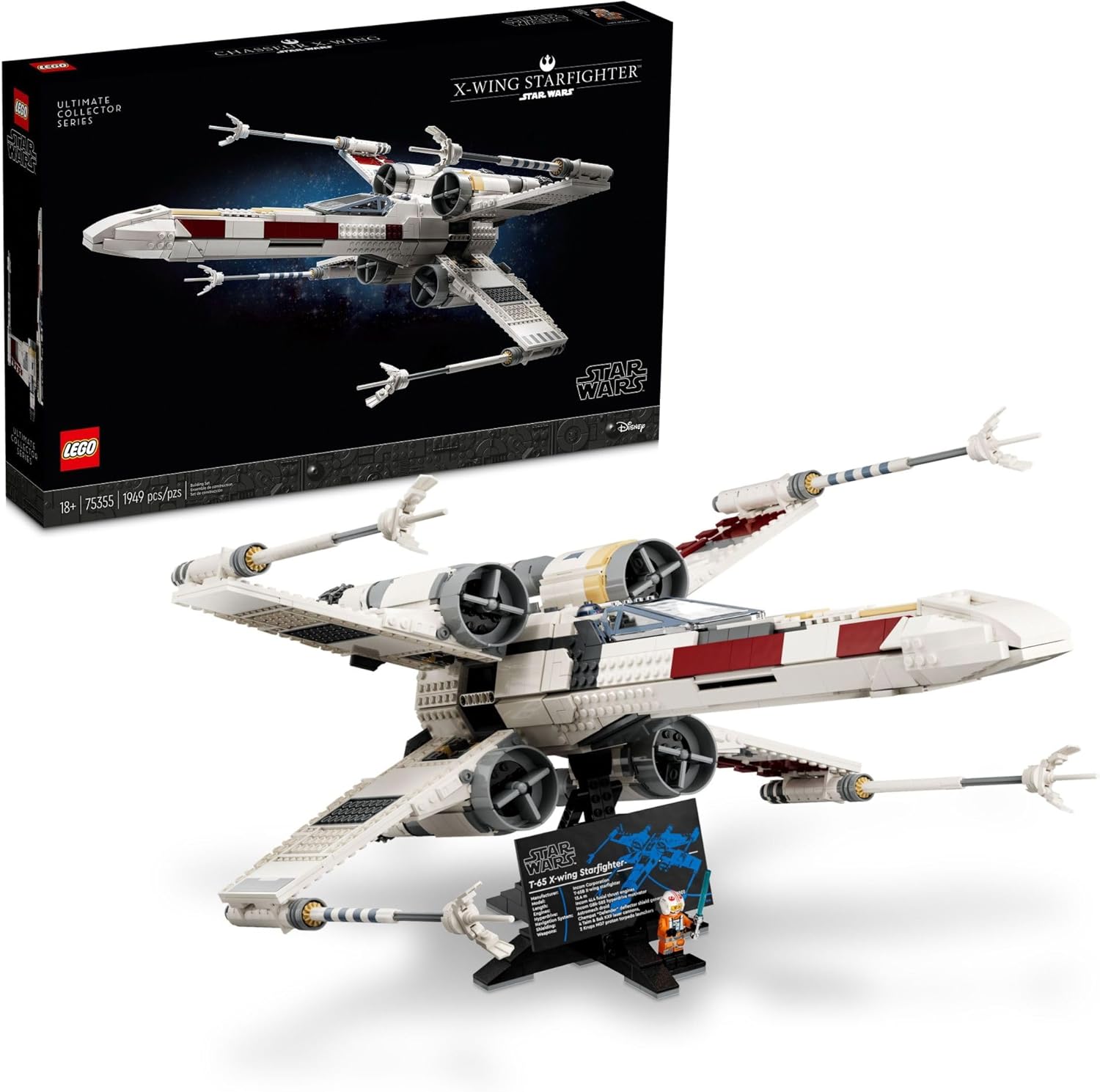 LEGO Star Wars Ultimate Collector Series X-Wing Starfighter 75355 | Bauset für Erwachsene, Star Wars Sammlerstück zum Bauen und Ausstellen mit Luke Skywalker Minifigur