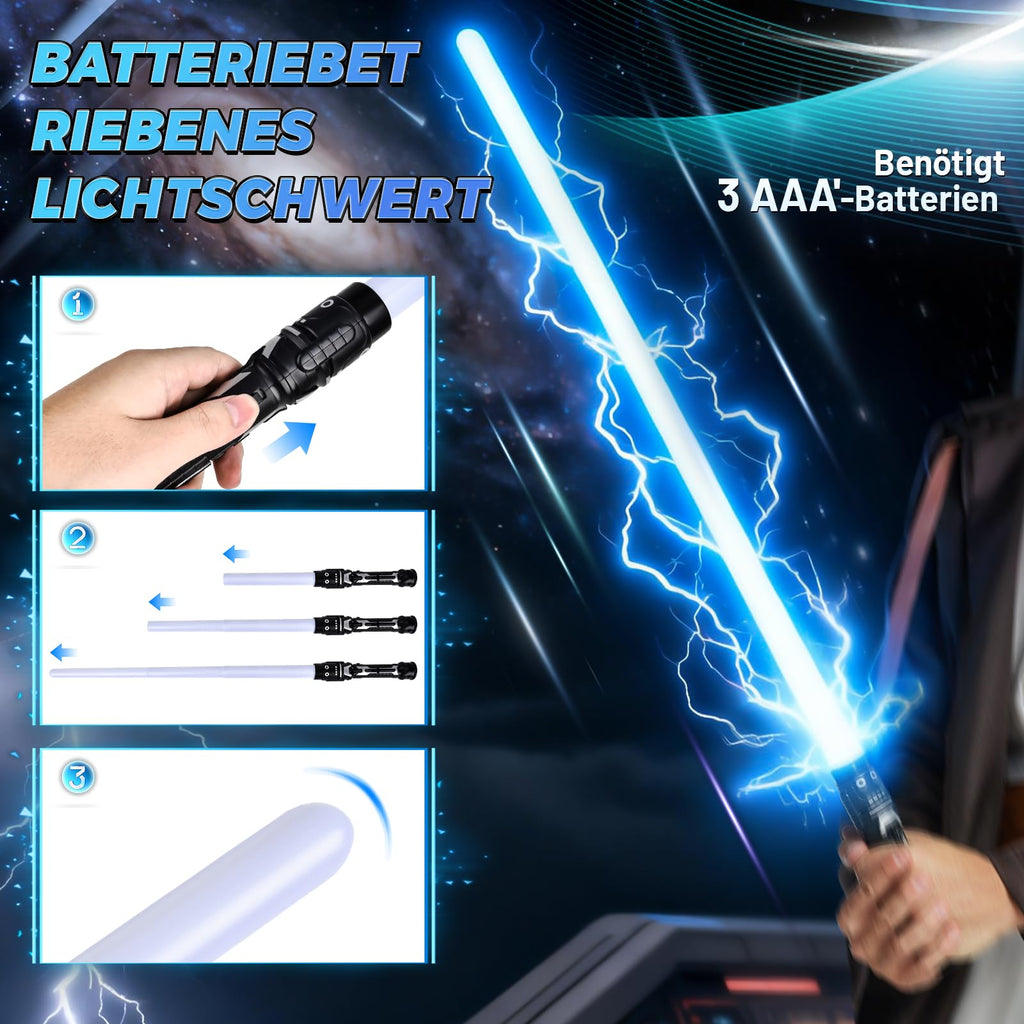 jedi-Kostüm Herren, jedi-Robe Herren Set jedis-Outfit Erwachsene jedis-Kleidung Erwachsene mit Blau Lightsaber, Kapuzenumhang und Mittelalter Tunika für Halloween, Karneval