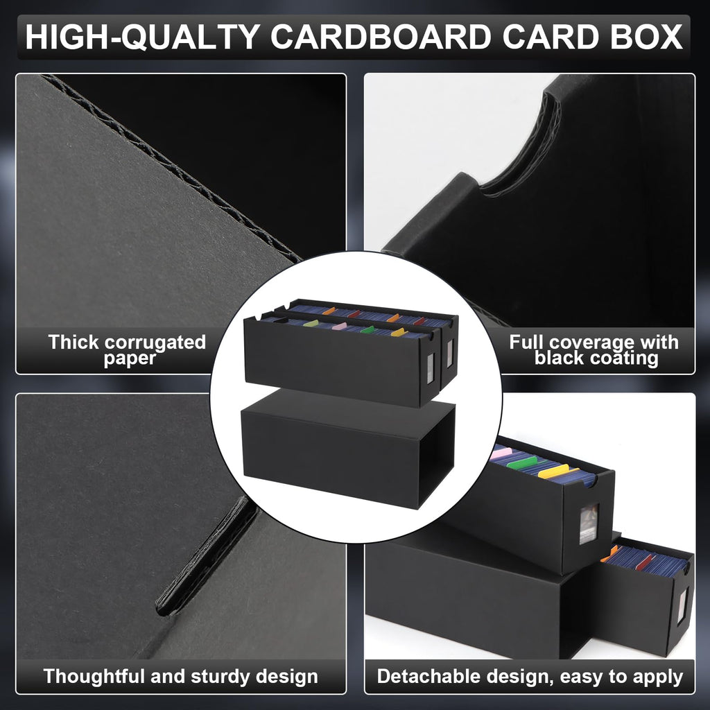 AOBOPLE Karten Box für 12000+ Trading Card,Sammelkarten-Aufbewahrungsbox mit 48 Kartenteiler,Etiketten Klebeband und Schubladen,Sammelkarten Box Trading Card Box für TCG,MTG,PTCG,Sports Karten