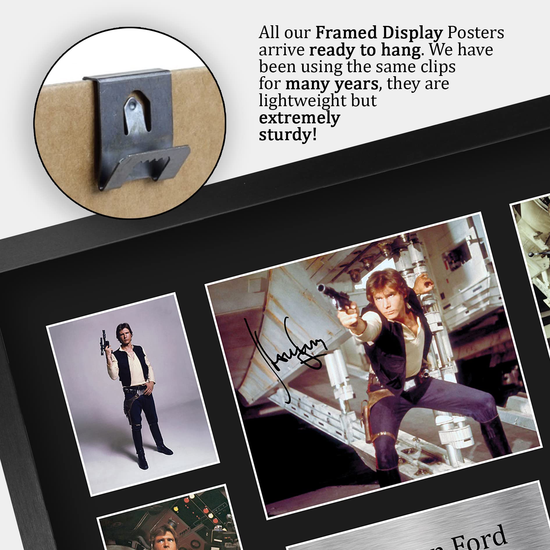 HWC Trading FR A3 Harrison Ford Star Wars Han Solo Geschenke Gedruckt, Signiert Autogramm Bild Display Für Film-Erinnerungsstücke-Fans - A3 Eingerahmt