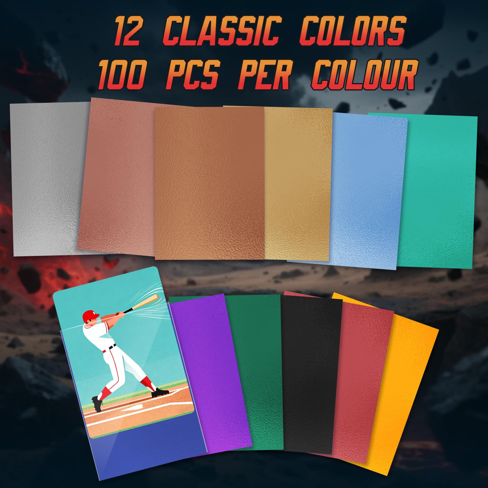 600ct Sammelkartenhülle Perfekte Passform MTG Kartenhüllen Sportkartenschutz für Fotokarte, Standard TCG Karten Sleeve Fit für Magic Baseball Card 66 * 91 mm (600)