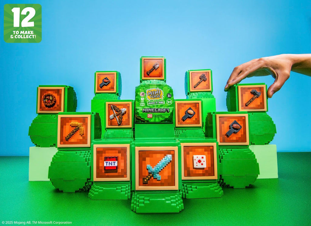 MGA's Miniverse Make It Mini Minecraft – Minecraft Mini-Sammlerstücke, Geheimnisvolle Blindverpackung, Harz-Bastelspiel, 12 Sammlerstücke, Nicht Essbar – Für Sammler, ab 8 Jahren