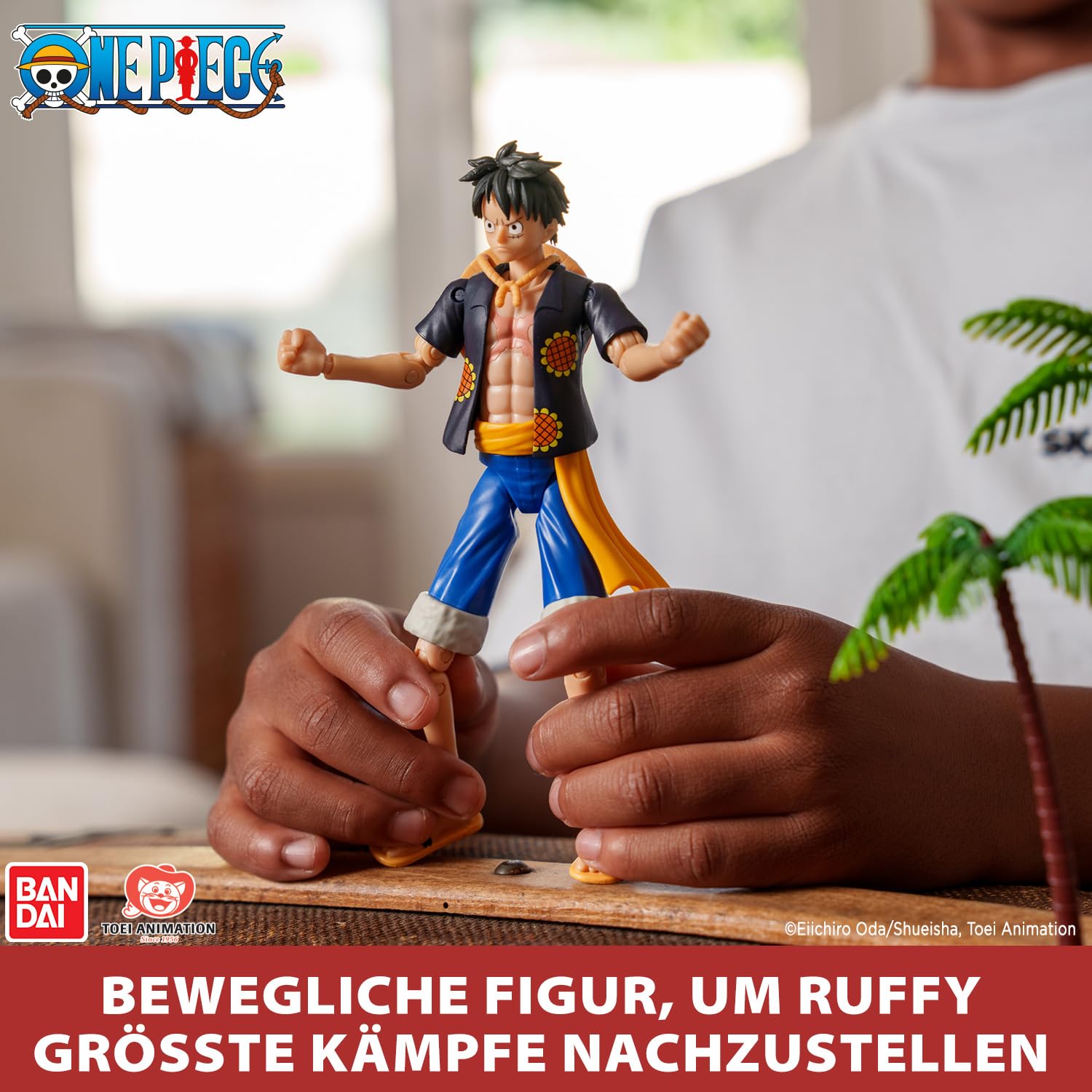 BANDAI – Anime Heroes – One Piece Figur – Lorenor Zorro 17 cm Three Sword Style – Offizielle Lizenz One Piece – Bewegliche Manga Figur Zorro 3 Schwerter – Spielzeug für Kinder ab 4 Jahren – 37052