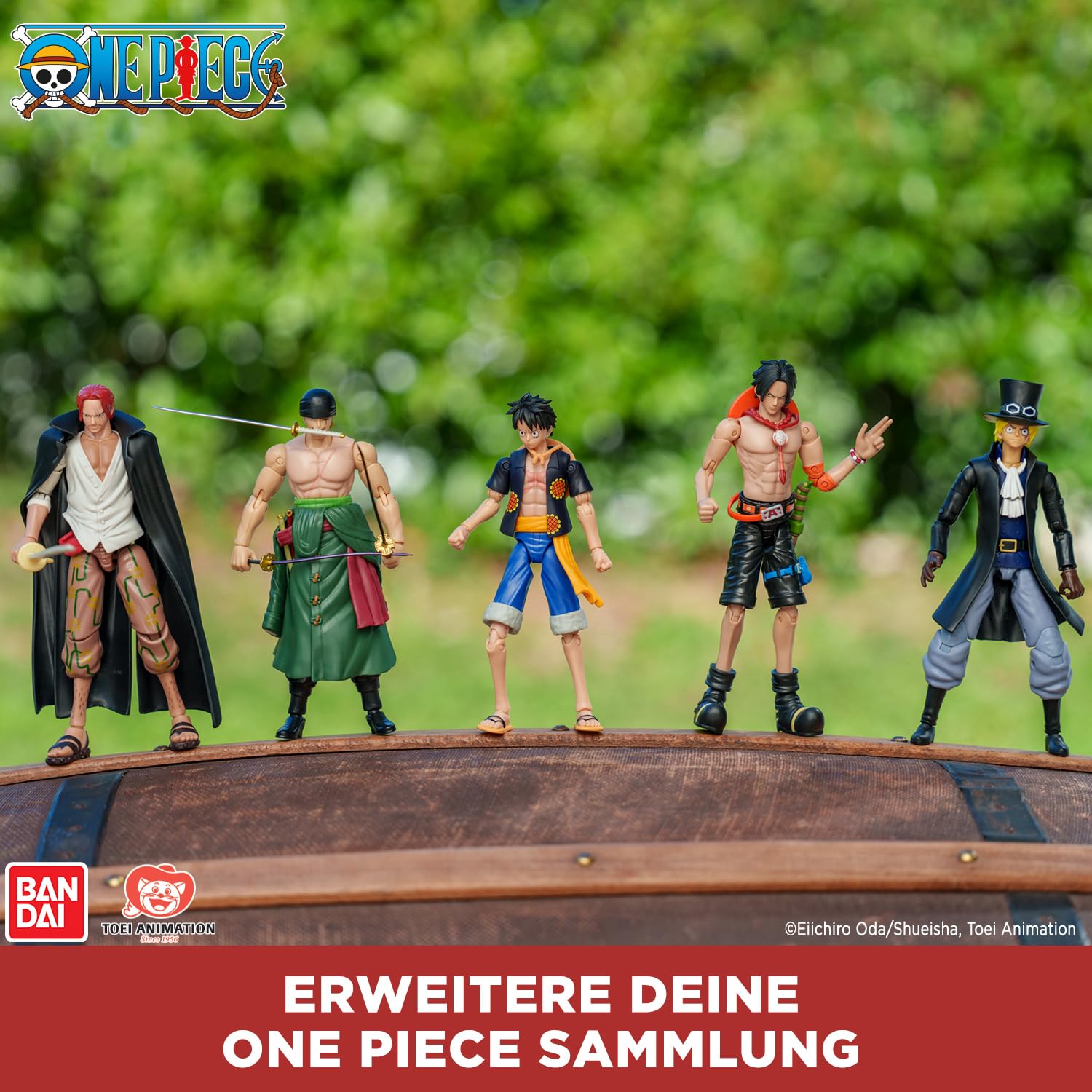 BANDAI – Anime Heroes – One Piece Figur – Lorenor Zorro 17 cm Three Sword Style – Offizielle Lizenz One Piece – Bewegliche Manga Figur Zorro 3 Schwerter – Spielzeug für Kinder ab 4 Jahren – 37052