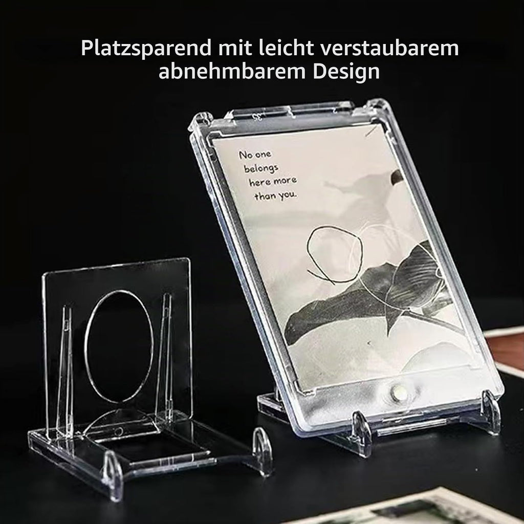 12 Stück Mini Kartenständer Display Ständer – Verstellbarer Acryl Display Ständer für Trading Cards, Graded Cards, PSA Karten, Baseballkarten und Sammelkarten