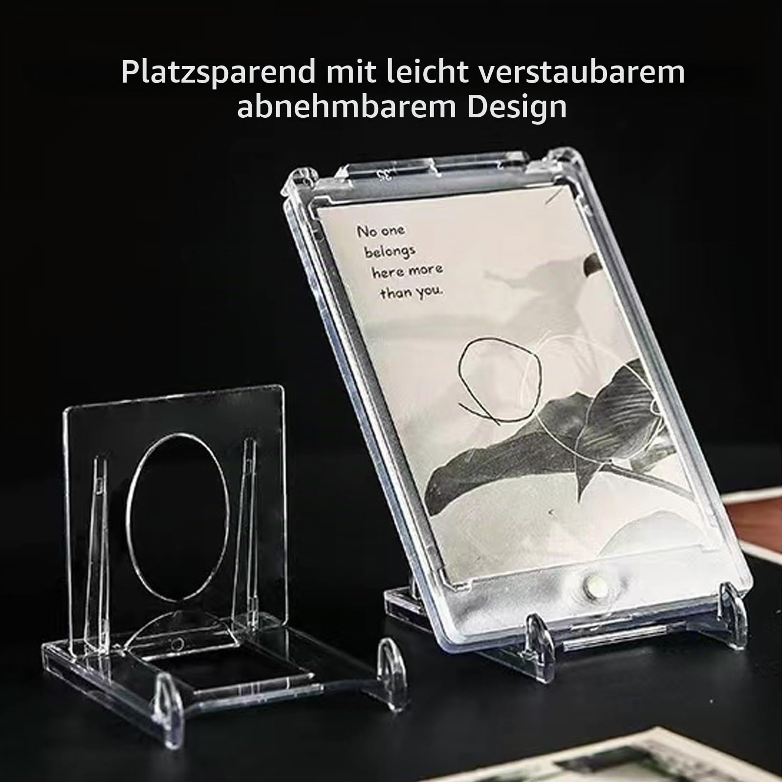12 Stück Mini Kartenständer Display Ständer – Verstellbarer Acryl Display Ständer für Trading Cards, Graded Cards, PSA Karten, Baseballkarten und Sammelkarten