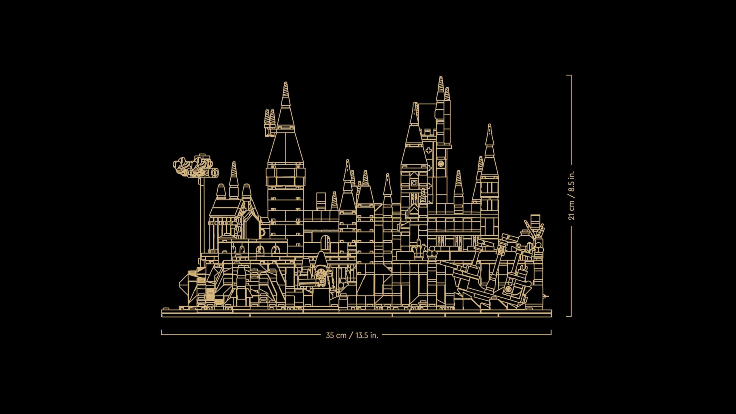 LEGO Harry Potter Schloss Hogwarts mit Schlossgelände - Set zum Sammeln für Erwachsene inkl. Hauptturm & Astronomieturm, Kammer des Schreckens & Architekt Minifigur - 76419