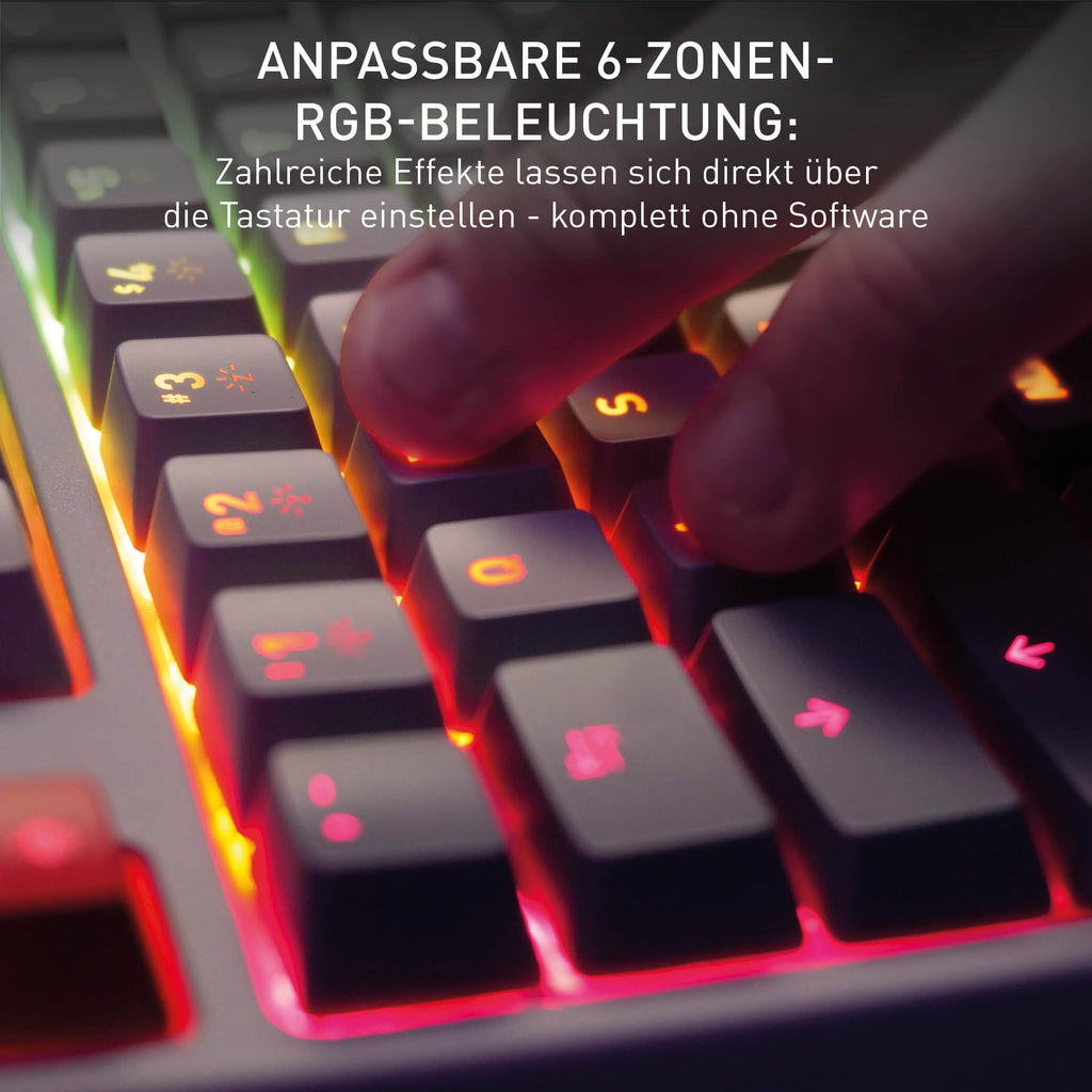 CHERRY XTRFY K4V2 TKL, Kabelgebundene Gaming-Tastatur ohne Nummernblock, Deutsches Layout (QWERTZ), RGB-Beleuchtung, Mechanische MX2A RED Switches, Weiß