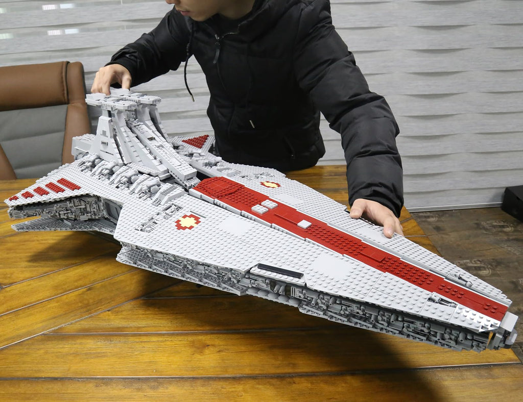 13135 Imperial Sternenzerstörer Spielzeug mit 3 Mini-Raumschiffen,11885 Klemmbausteine Technik Sternenzerstörer, Sammlerstück für Erwachsene,kompatibel mit UCS Super Star Destroyer