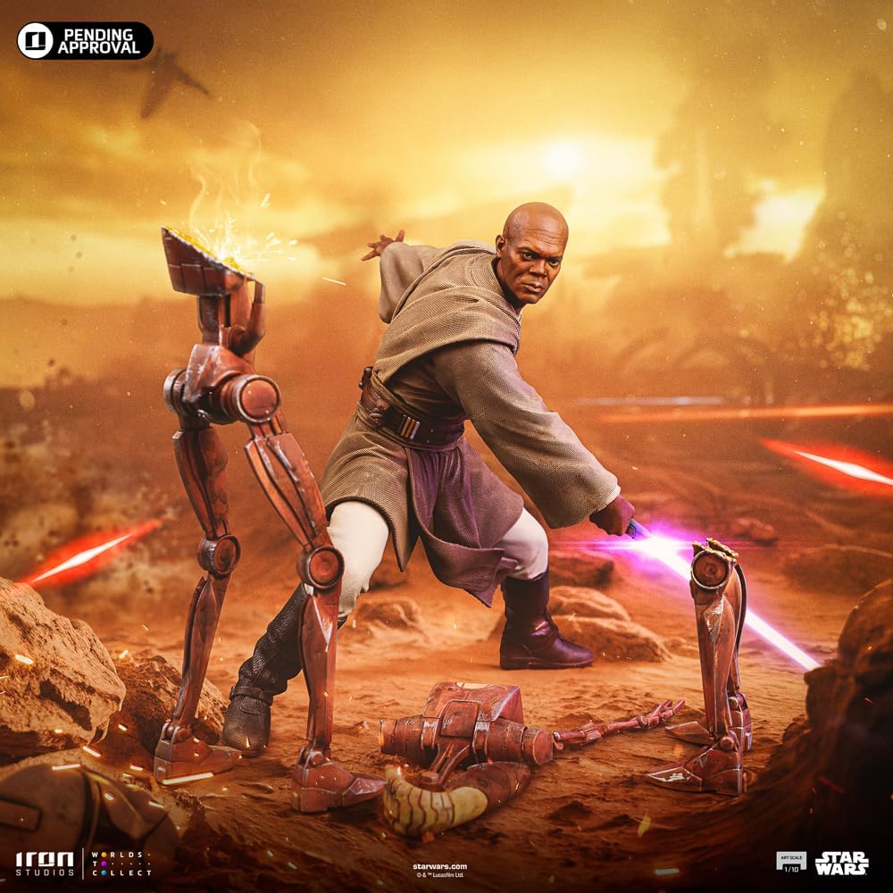 Iron Studios Mace WinduStar Wars Art Skala 1/10 18 cm