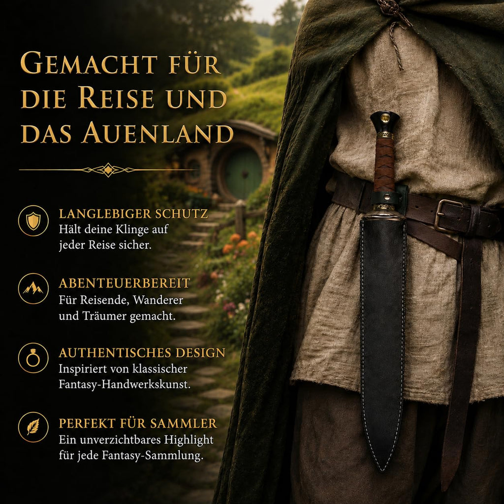 Der Herr der Ringe - LOTR Schwert, Filmschwert, echt, aus Stahl, Der Hobbit, Zauberer Merch, Aragorn Sword, Deko für Sammler und als Geschenk