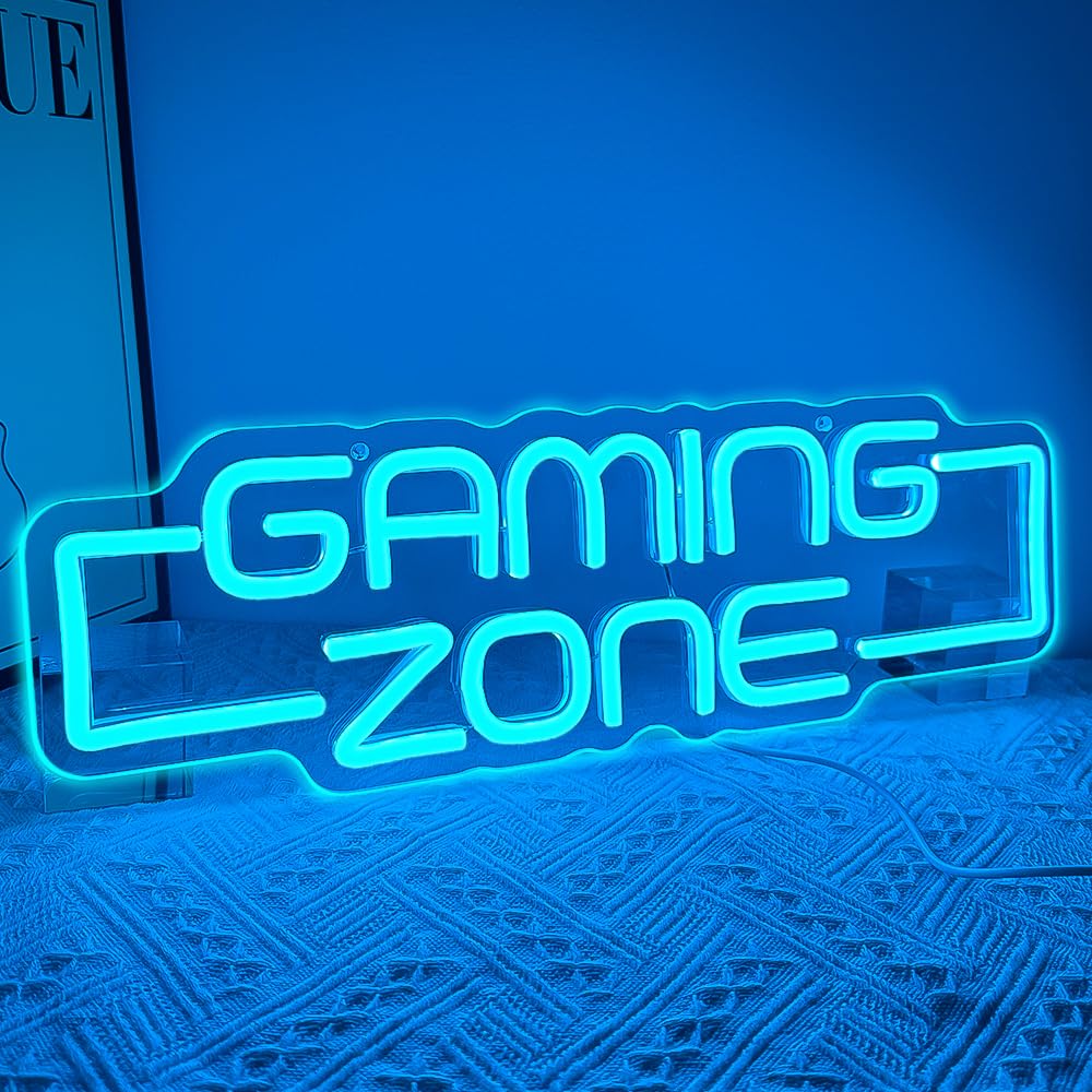 Gaming-Zone Neonschild, Spielplatz für Jugendliche, Neonschild, Dekoration für Spielzimmer, LED, Neon, Spiel, Geschenk für Jungen und Kinder