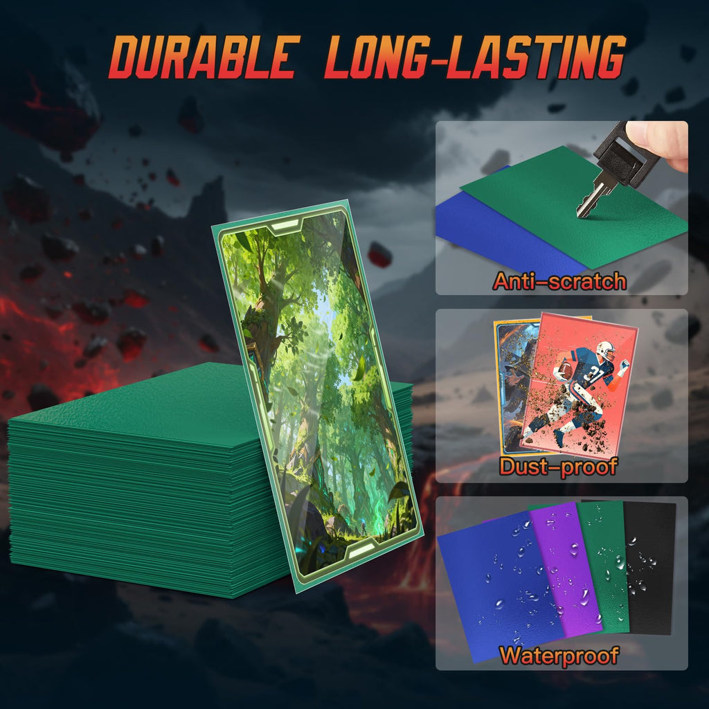 600ct Sammelkartenhülle Perfekte Passform MTG Kartenhüllen Sportkartenschutz für Fotokarte, Standard TCG Karten Sleeve Fit für Magic Baseball Card 66 * 91 mm (600)