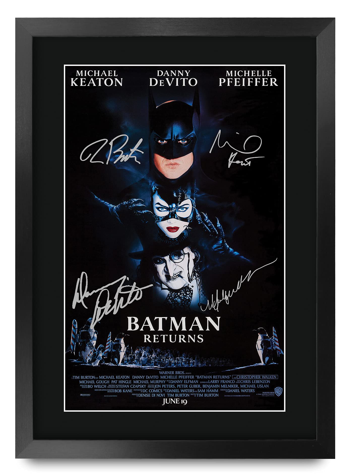 HWC Trading A3 FR The Batman Movie Poster Collection The Cast Signed Gift Printed Autogramm Film Gifts Print Photo Picture Display