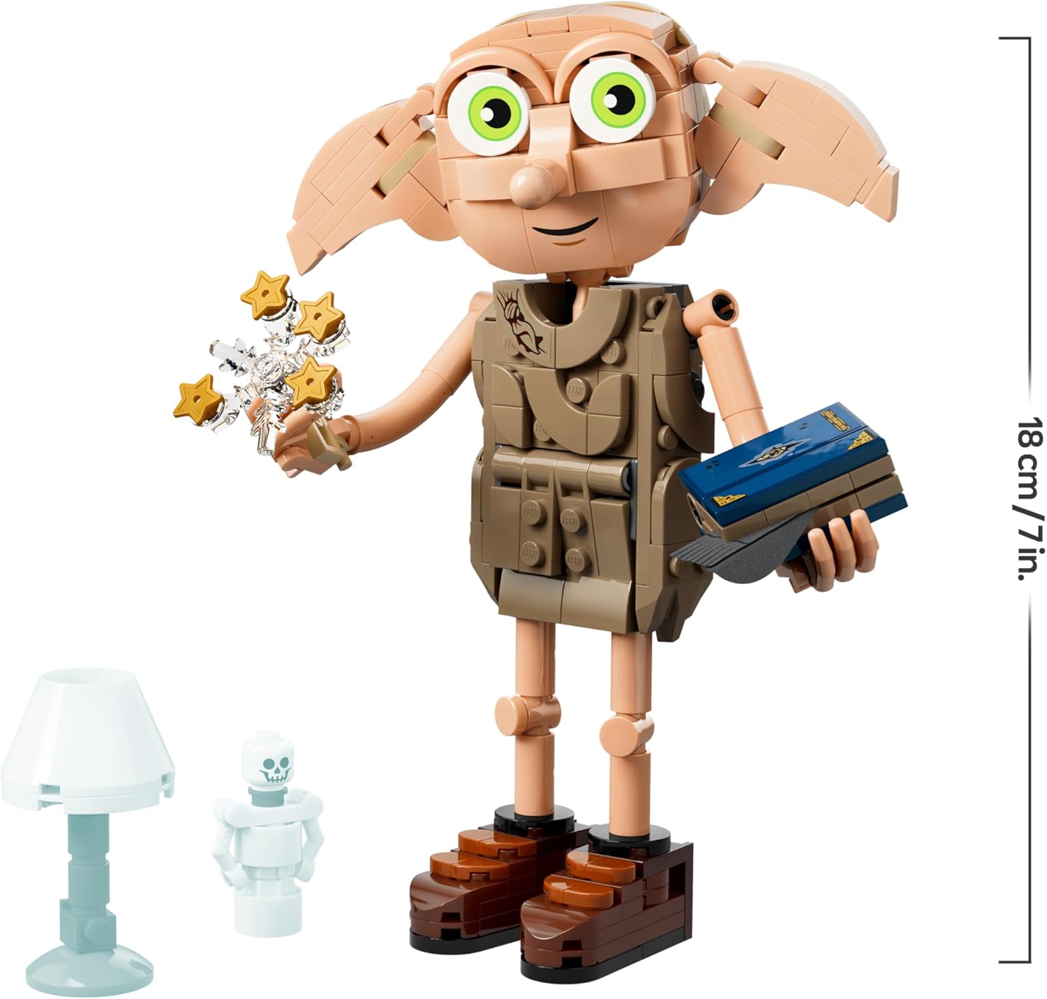 LEGO Harry Potter Dobby, der Freie Elf Spielzeug - Modellbau umbaubar in eine Kreacher Figur - DIY Kinderzimmer Deko - Geschenk für Mädchen, Jungen und Fans ab 8 Jahren - 76469