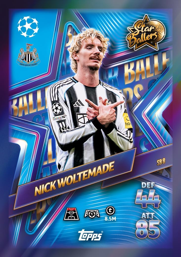 Topps UCC Match Attax 2025/26 - Update Eco Pack #2 - Star Ballers - enthält 41 Cards, darunter 16 Exklusive Star-Baller-Cards und eine Supreme Talent LE