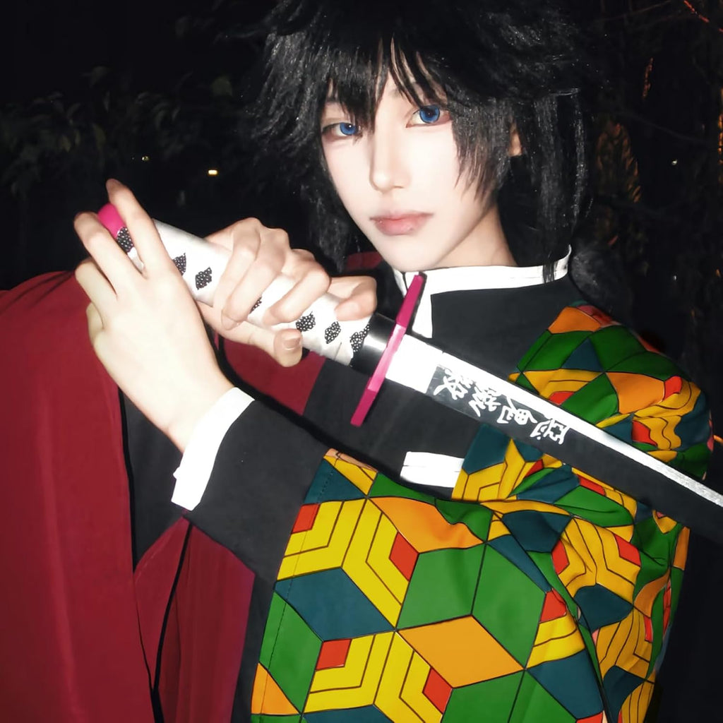 Bocguy Anime Cosplay, Giyuu/Shinobu/Mitsuri/Muichirou/Tanjiro/Nezuko/Zenitsu Anime Kostüm Erwachsene, Animecharakter Kimono Uniform für Karneval Halloween Cosplayparty AnimeConventions