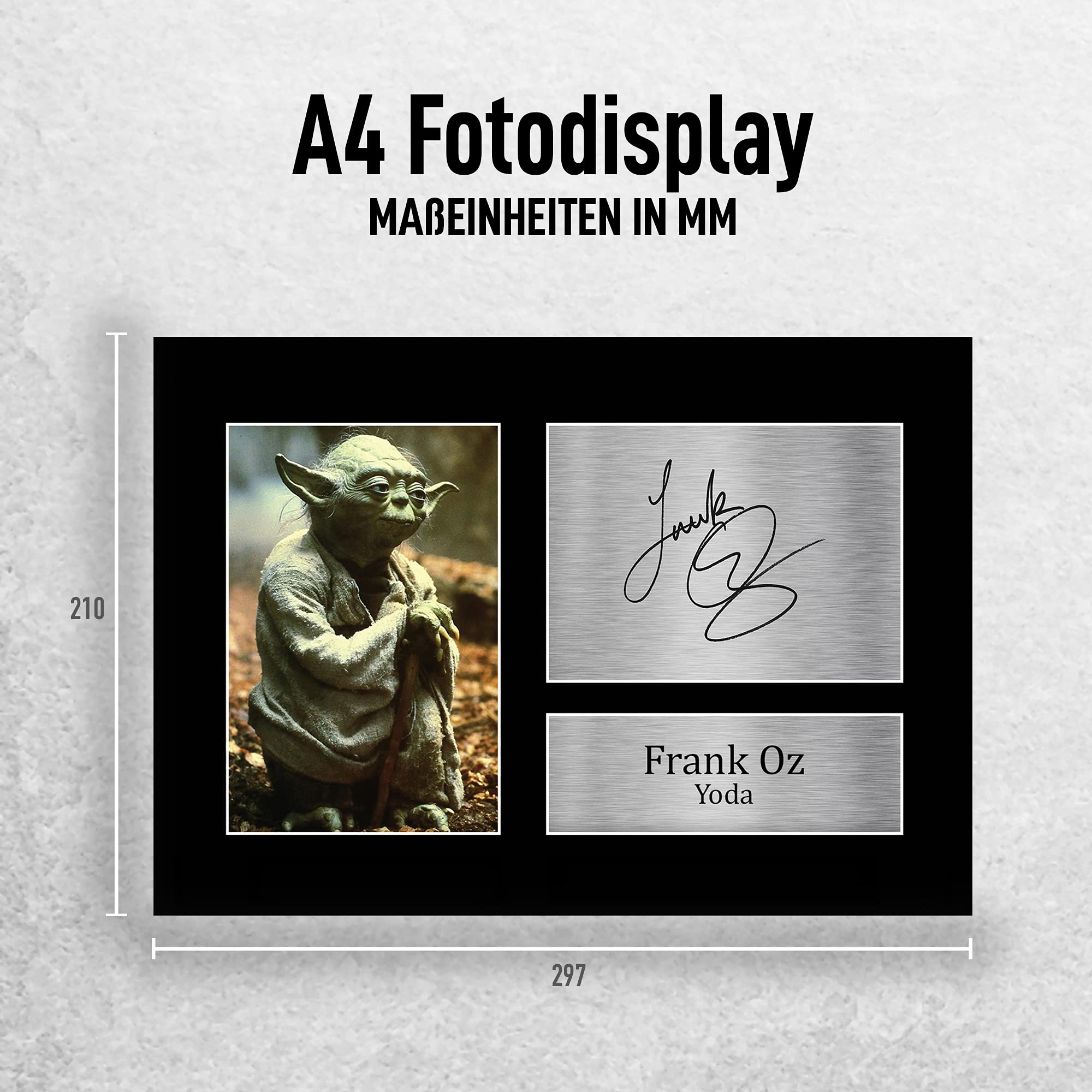 HWC Trading Frank Oz A4 Gerahmte Signiert Gedruckt Autogramme Bild Druck-Fotoanzeige Geschenk Für Star Wars Yoda Filmfans