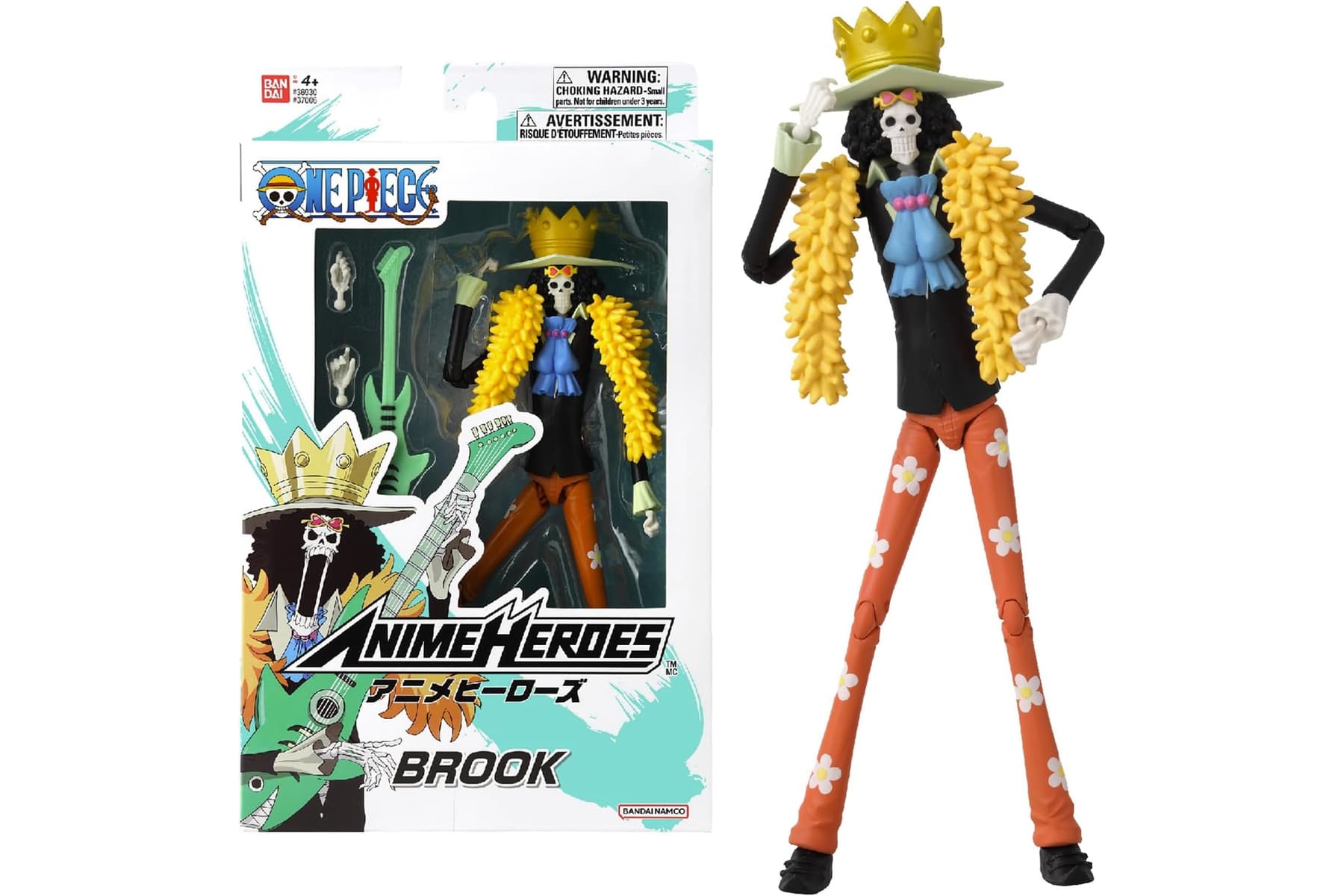 BANDAI – Anime Heroes – One Piece Figur – Lorenor Zorro 17 cm Three Sword Style – Offizielle Lizenz One Piece – Bewegliche Manga Figur Zorro 3 Schwerter – Spielzeug für Kinder ab 4 Jahren – 37052