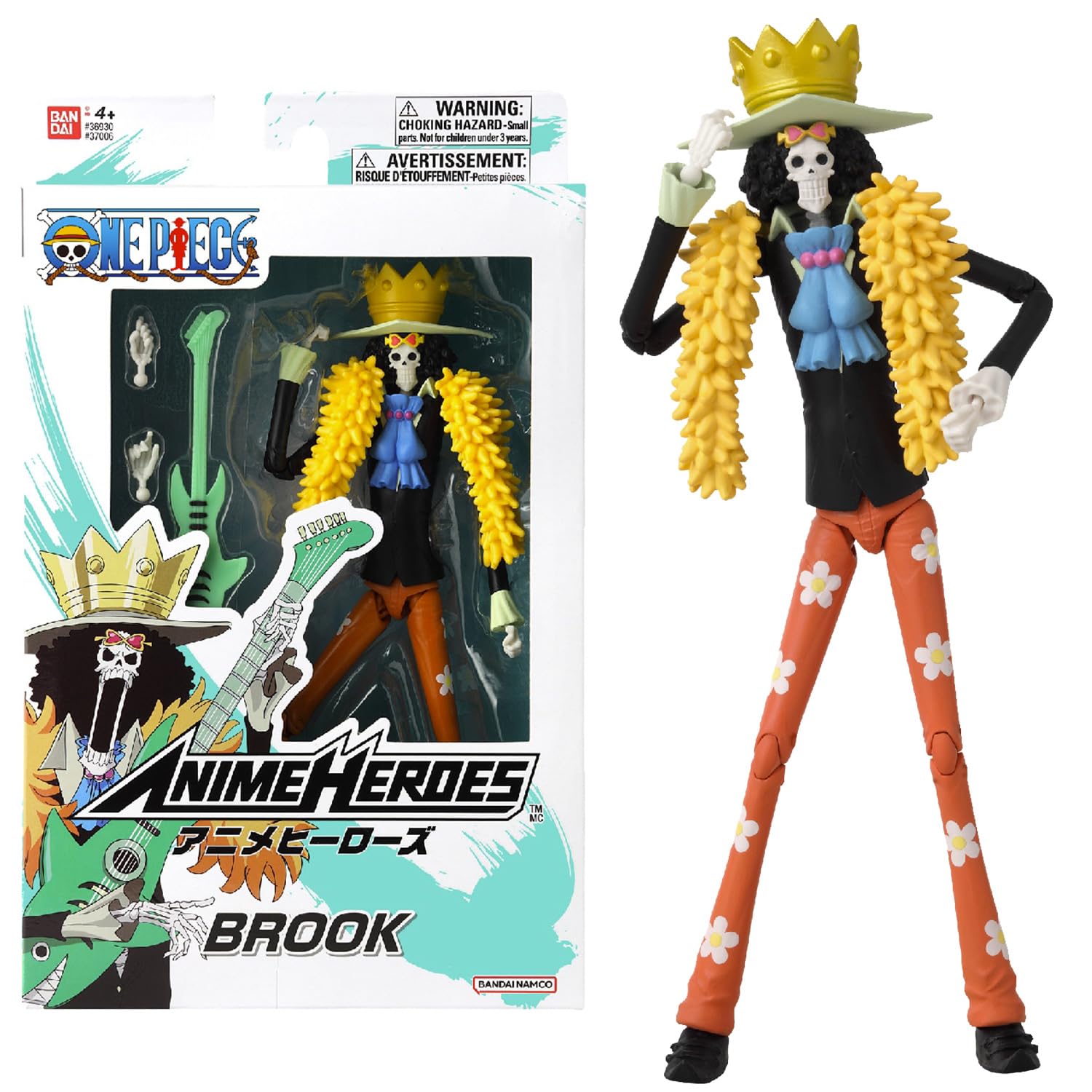 BANDAI – Anime Heroes – One Piece Figur – Lorenor Zorro 17 cm Three Sword Style – Offizielle Lizenz One Piece – Bewegliche Manga Figur Zorro 3 Schwerter – Spielzeug für Kinder ab 4 Jahren – 37052