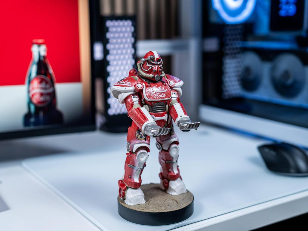 Cableguys Fallout Nuka Cola Power Armour Controller Halter & Handy Ständer - Gaming Zubehör für Schreibtisch-Setup, Ständer Kompatibel mit Xbox-, PlayStation- & den meisten Standard-Controllern